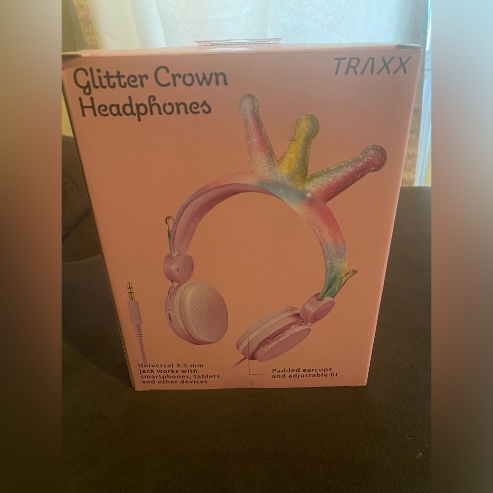 Traxx Glitter crown headphones